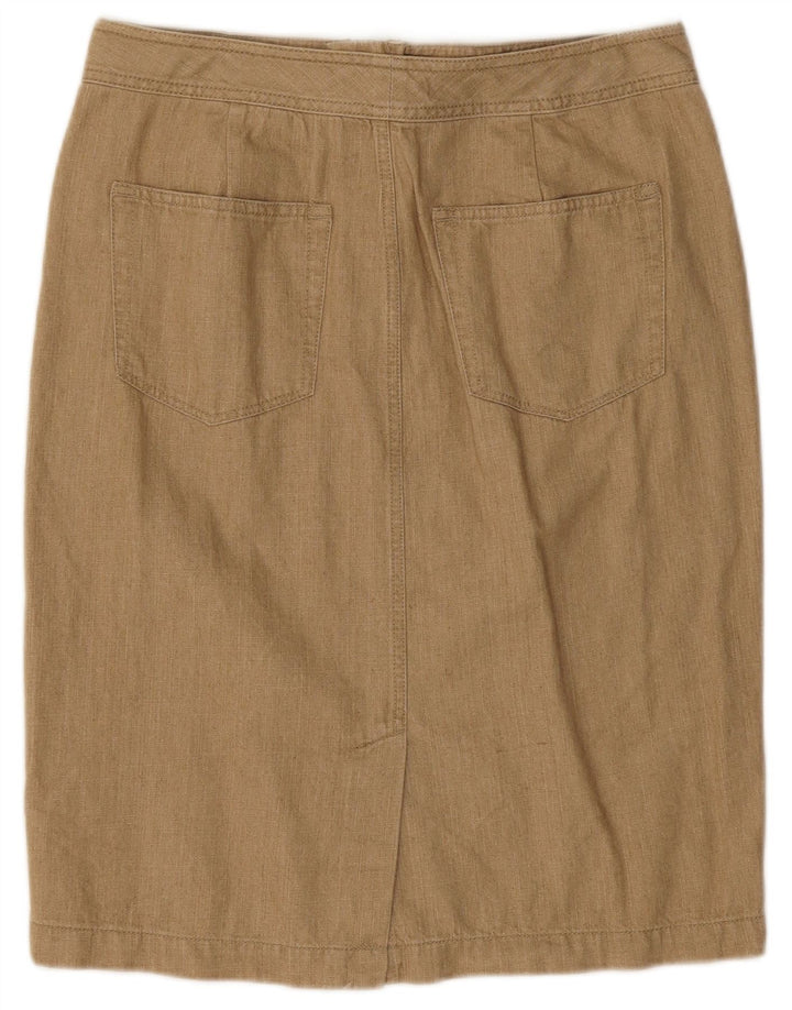 RALPH LAUREN Dame Pencil Skirt US 4 Small W30 Beige Bomuld