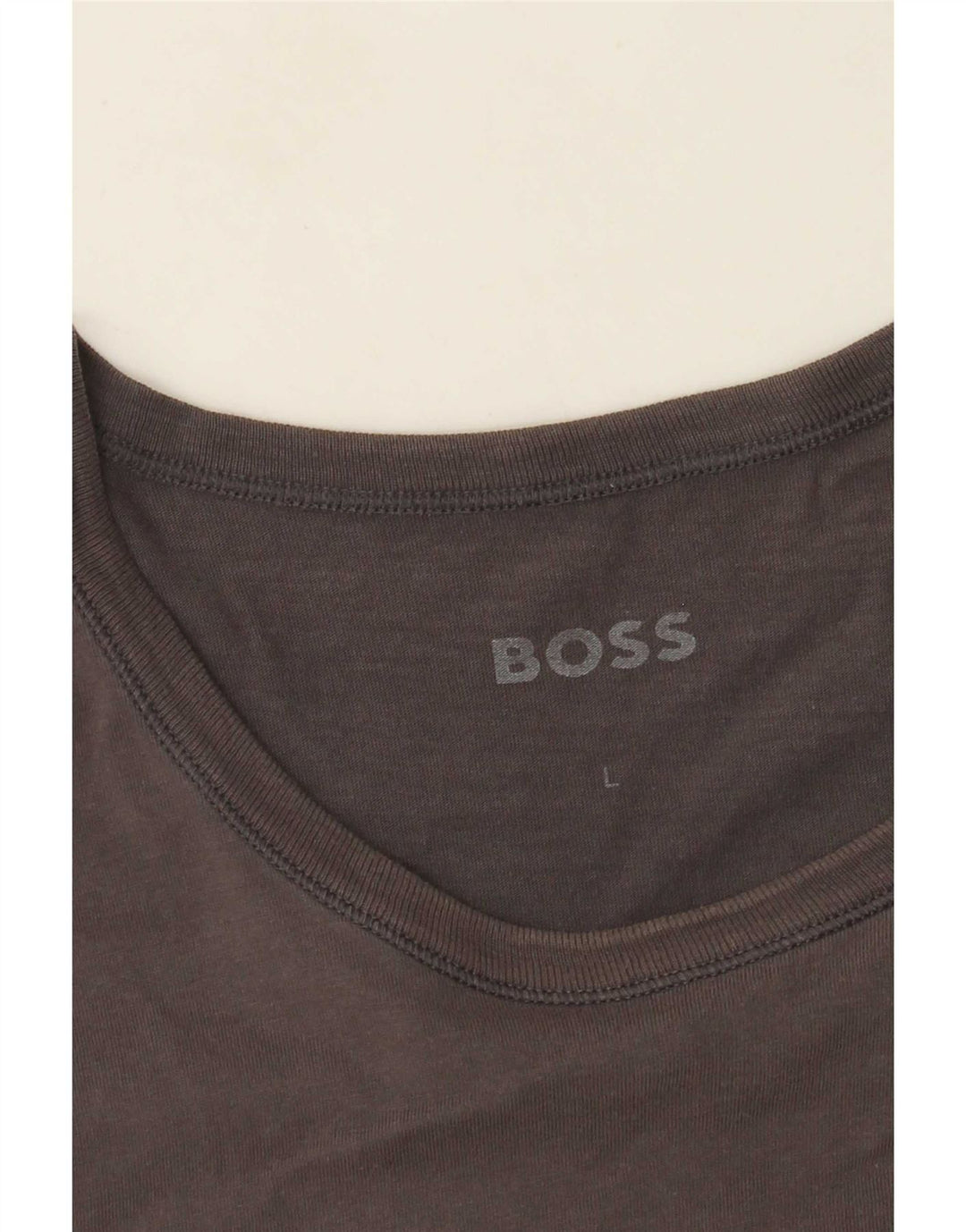 Hugo Boss Dame T-Shirt Top UK 14 Stor Grå