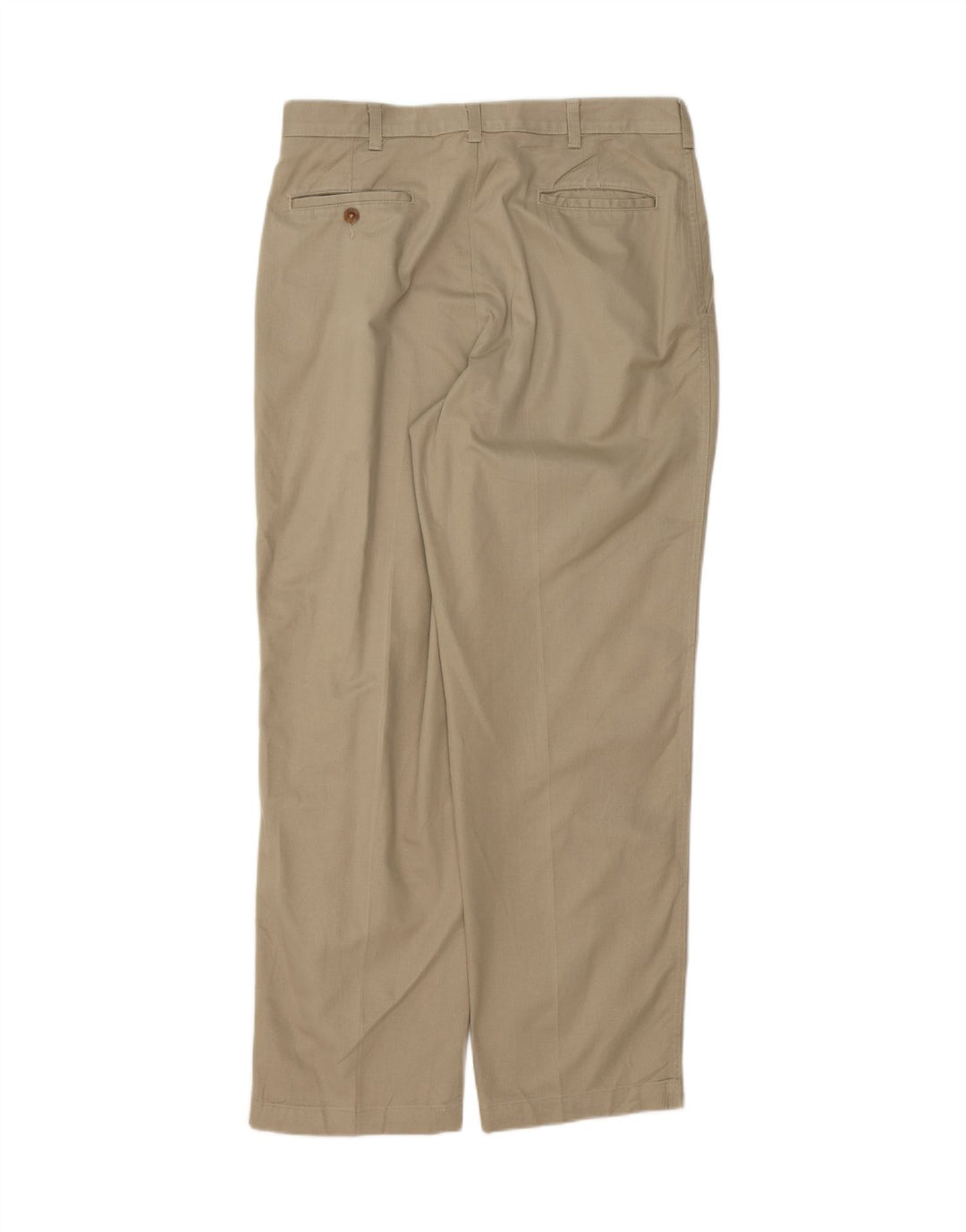 VINTAGE Mens Straight Chino Trousers W34 L30 Beige