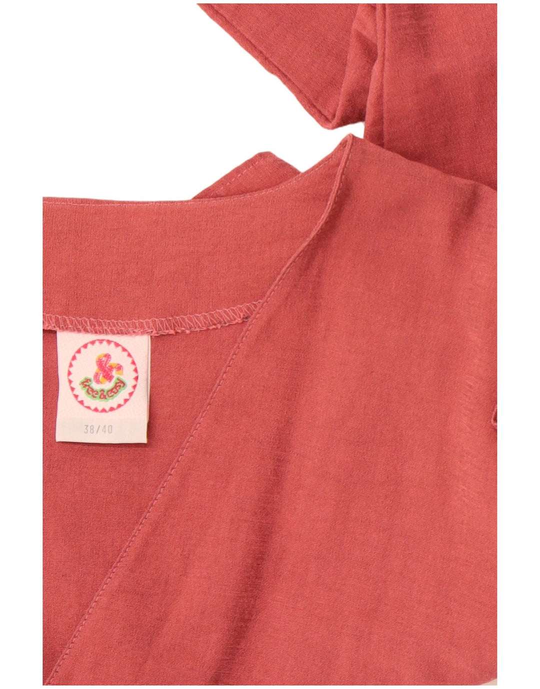 VINTAGE Crop Top til kvinder EU 38/40 Medium Pink Viscose