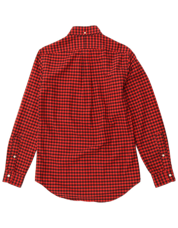RALPH LAUREN Herre Classic Fit Flanelskjorte XS Rød Gingham Bomuld