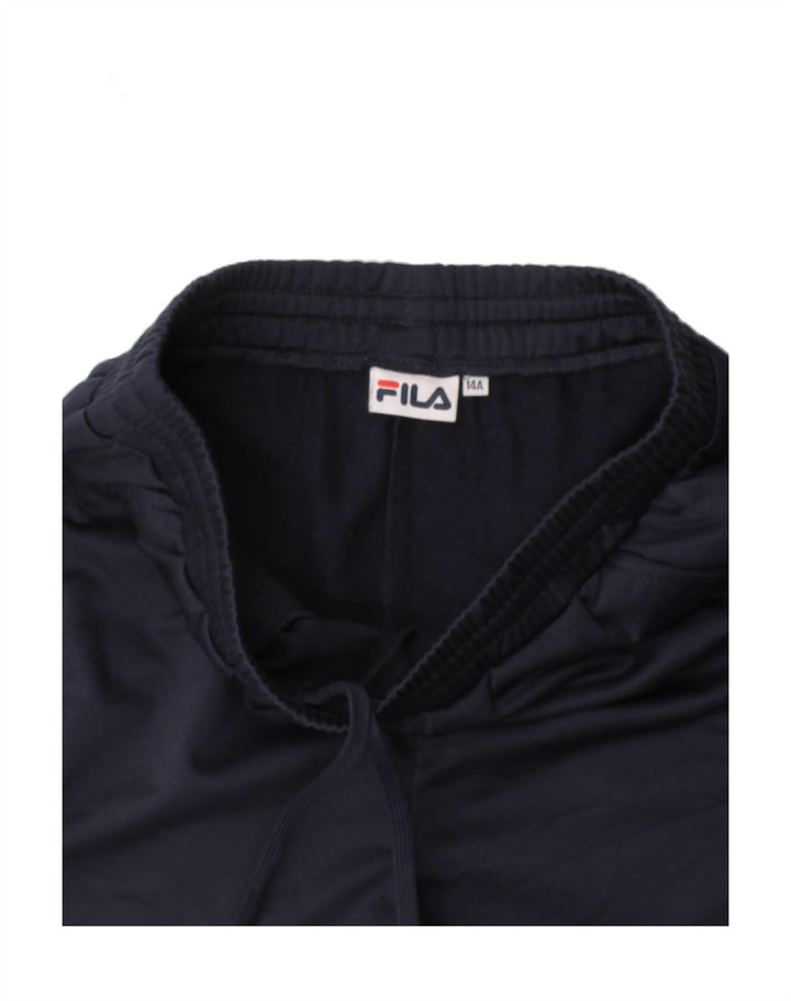 FILA Boys Tracksuit Trousers 13-14 Years  Navy Blue Polyester Vintage Fila and Second-Hand Fila from Messina Hembry 
