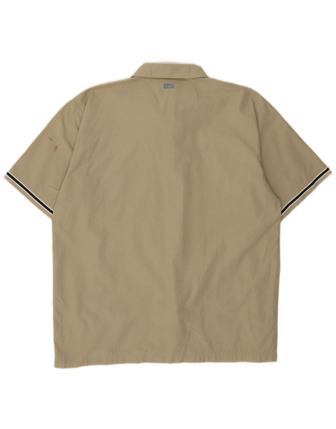 Adidas Kortærmet Herreskjorte UK 44/46 Stor Khaki Polyester