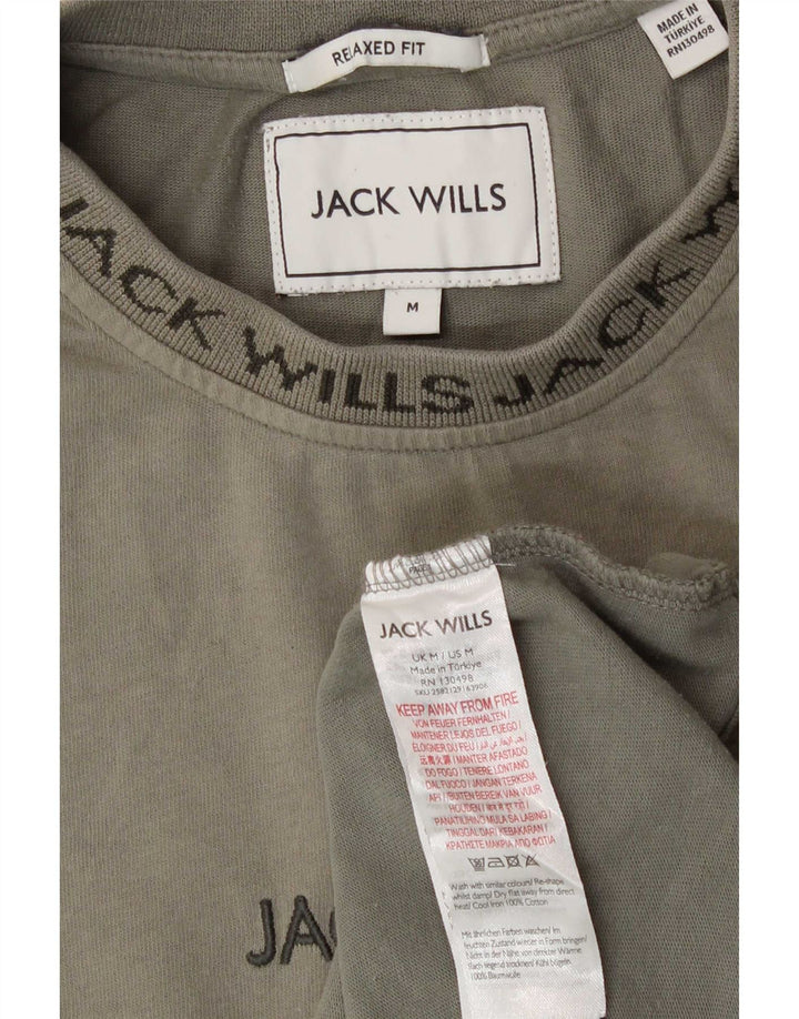 Jack Wills Herre Relaxed Fit T-Shirt Top Medium Khaki Bomuld