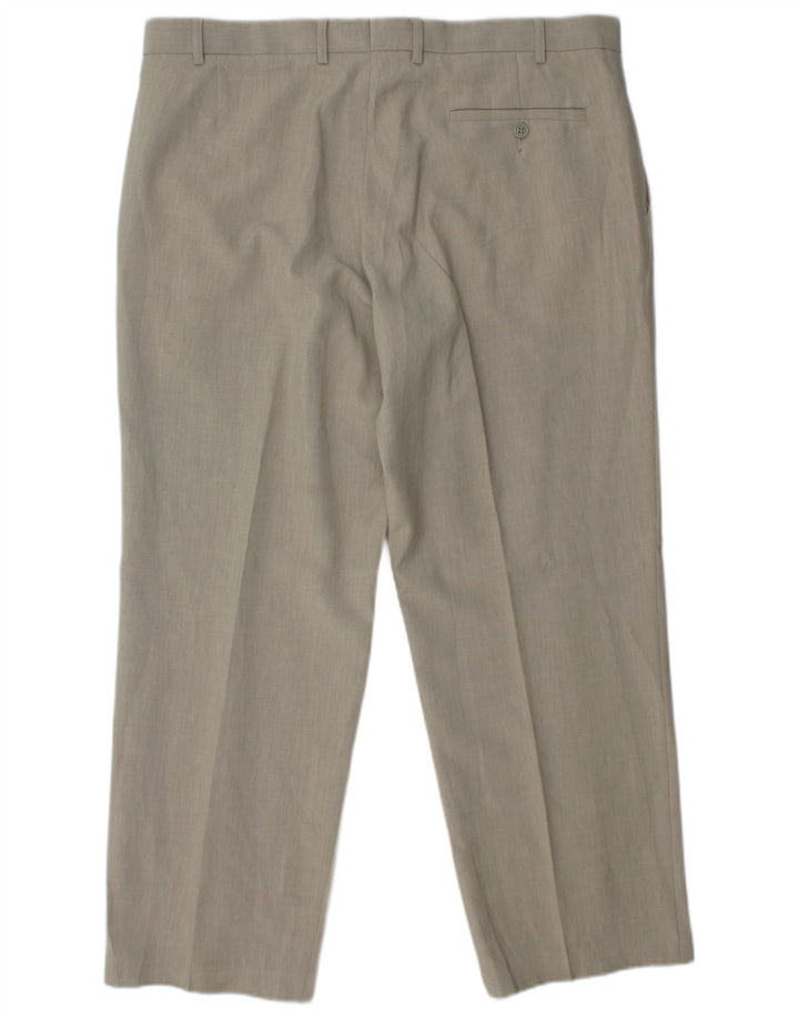 Marks & Spencer Herre Regular Casual Bukser W38 L31 Grå Polyester