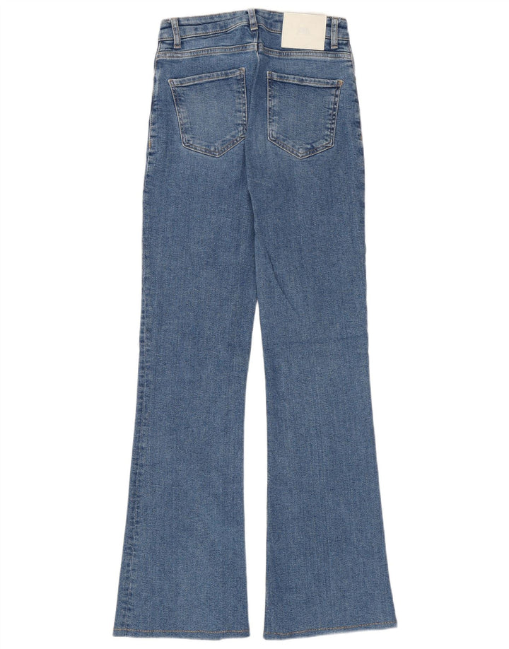 Zara Dame Flared Jeans EU 34 2XS W24 L31 Blå