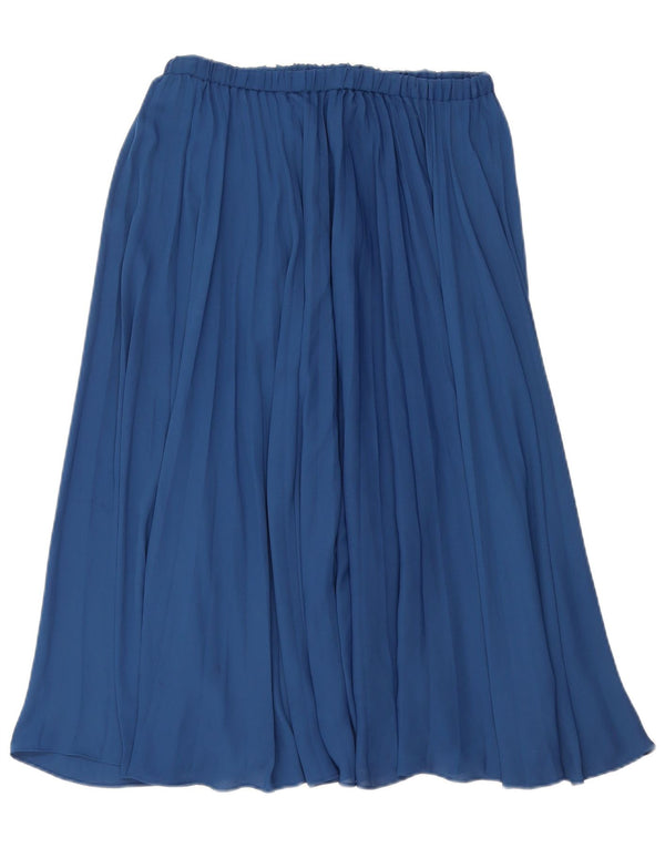 JAQUES VERT Womens A-Line Skirt UK 12 Medium W30 Navy Blue Nylon