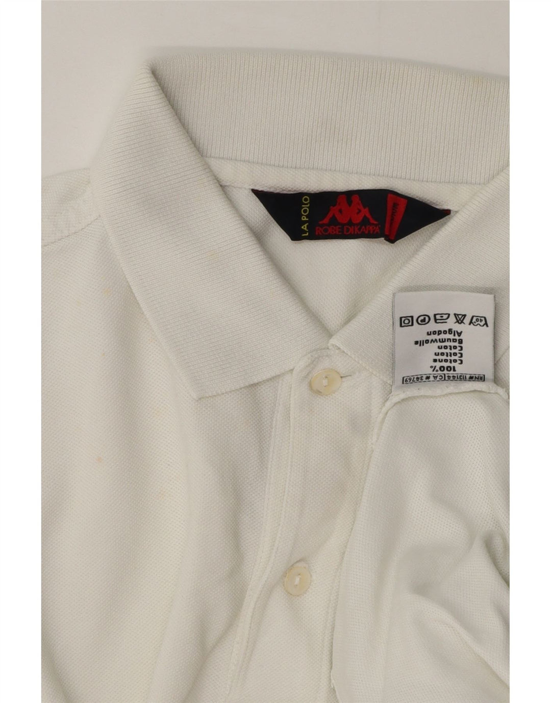 Kappa herre poloshirt Medium hvid bomuld