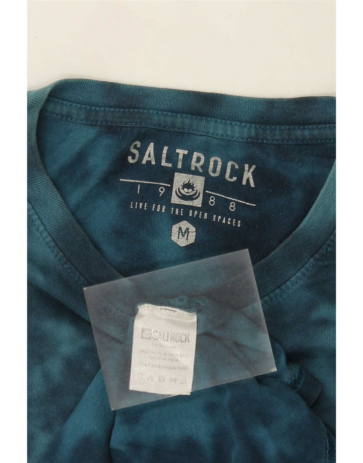 Saltrock Herre grafisk T-shirt Top Medium Blue Tie Dye Bomuld