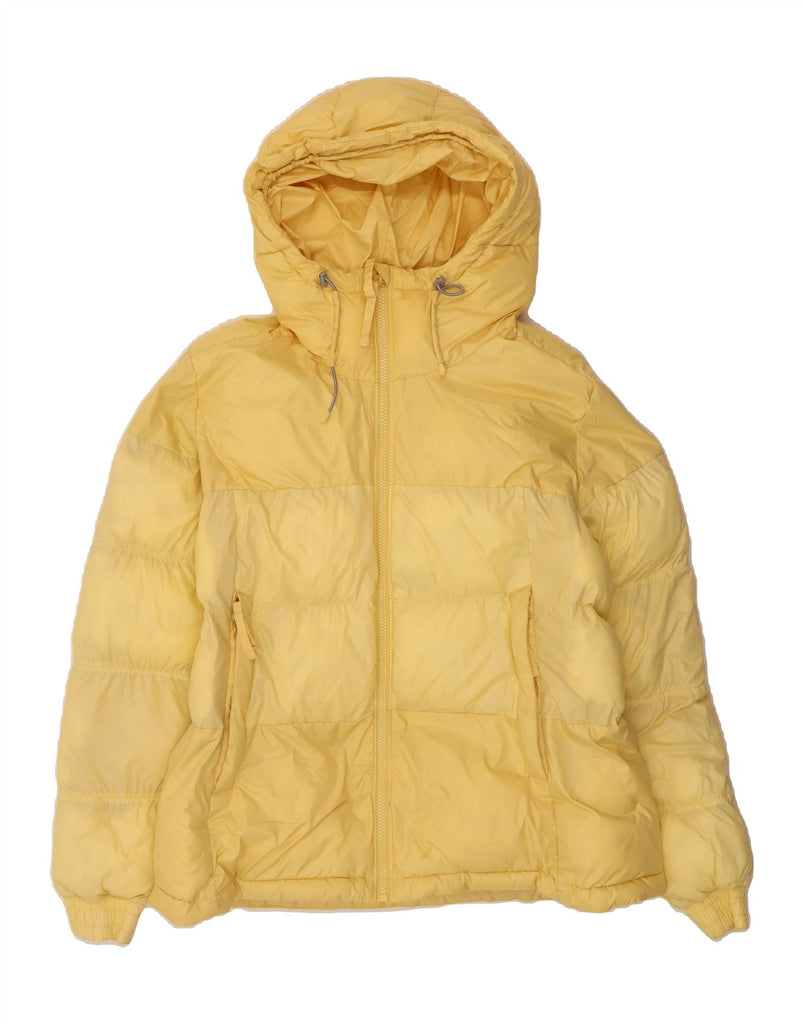 COLUMBIA Womens Hooded Padded Jacket UK 18 XL Yellow Polyester Vintage Columbia and Second-Hand Columbia from Messina Hembry 