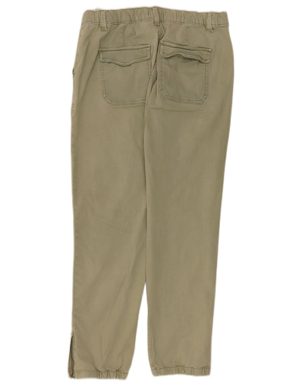 Marks & Spencer kvinders højtaljede chinobukser UK 14 Large W32 L28 Khaki