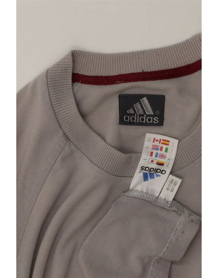 Adidas Herre T-Shirt Top Stor Grå Bomuld