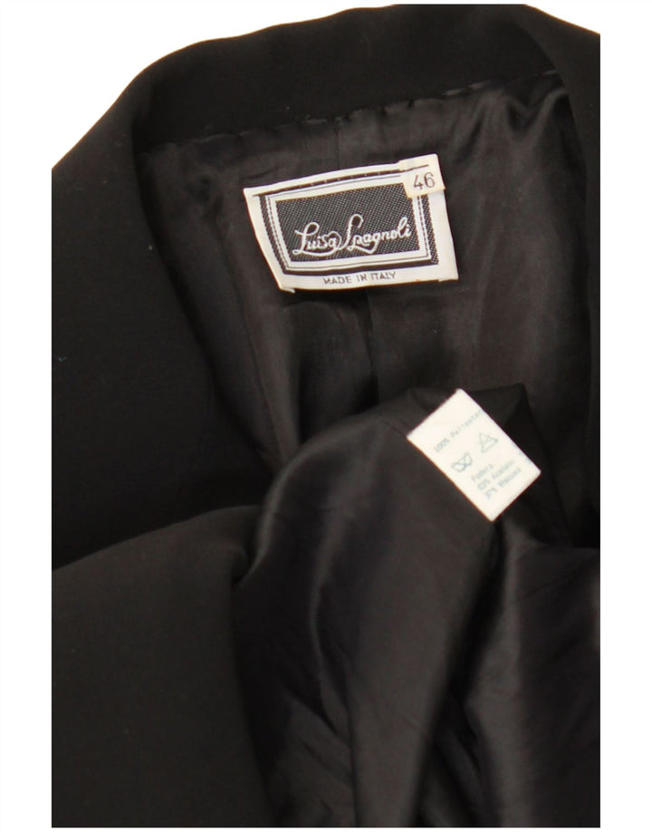 Luisa Spagnoli Dame 2-knaps blazerjakke IT 46 Stor sort polyester