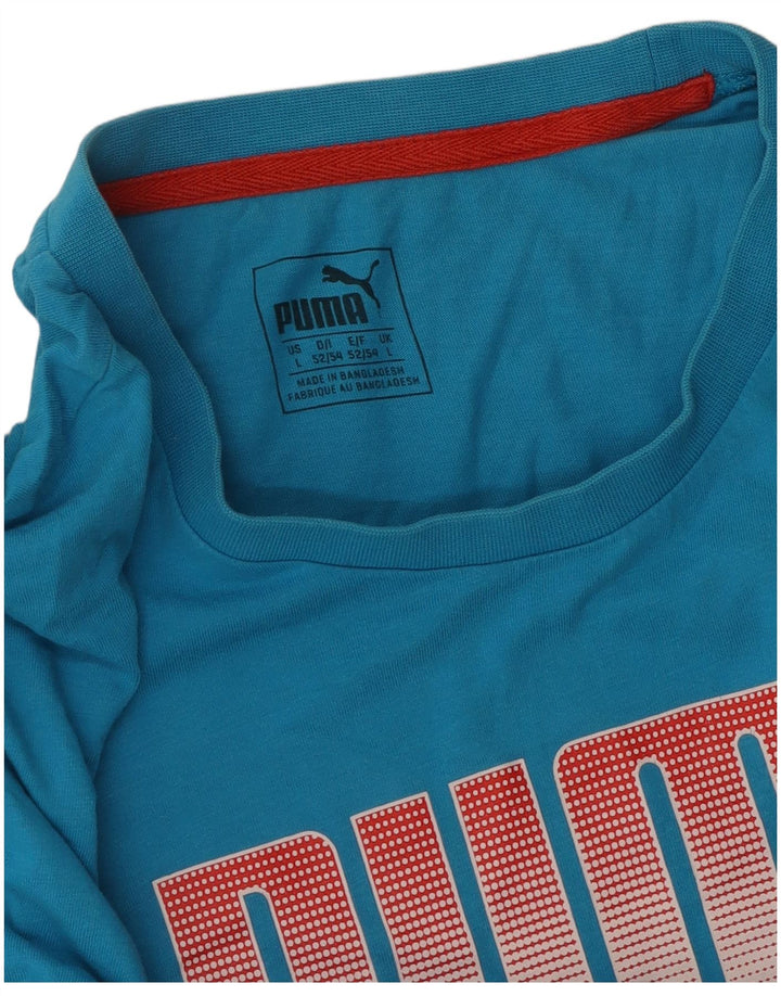 PUMA Herre grafisk T-shirt Top Stor Blå