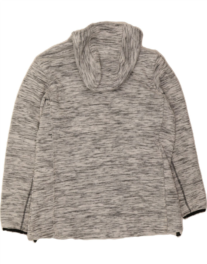 VINTAGE Mens Zip Hoodie Sweater UK 46 Large Grey Flecked Polyester Vintage Vintage and Second-Hand Vintage from Messina Hembry 