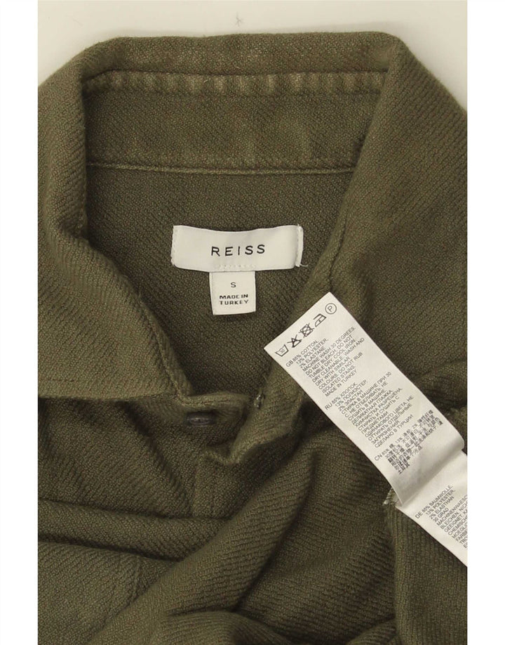 Reiss Herreskjorte Lille Khaki Bomuld