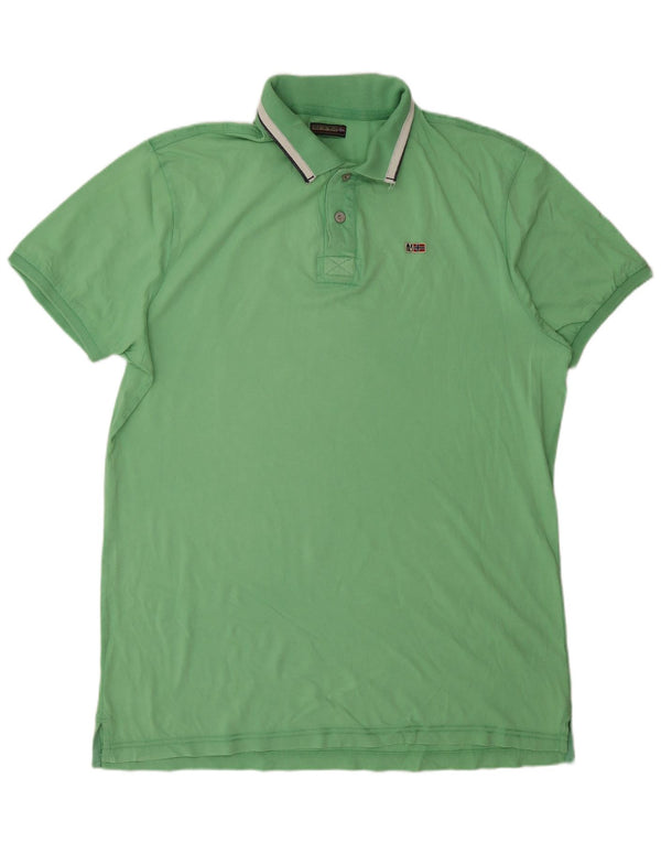 Napapijri Herre Geographic Polo Shirt 3XL Grøn Bomuld