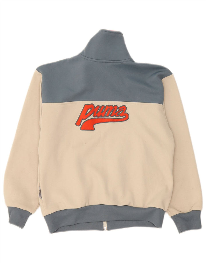 Puma drenge grafisk træningsdragt topjakke 9-10 år Beige Colourblock