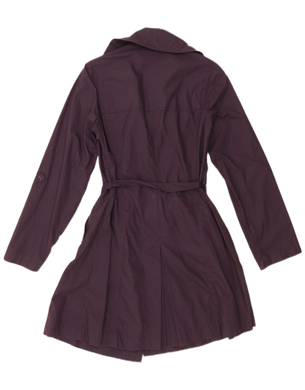 Marks & Spencer Trench Coat til kvinder UK 12 Medium Lilla Bomuld