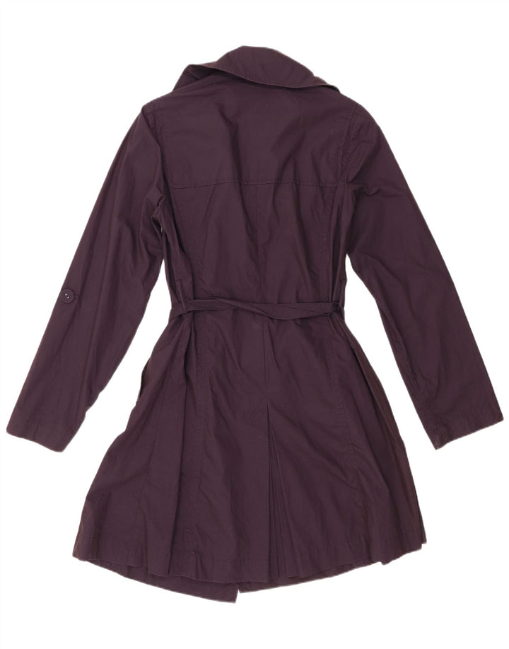 Marks & Spencer Trench Coat til kvinder UK 12 Medium Lilla Bomuld