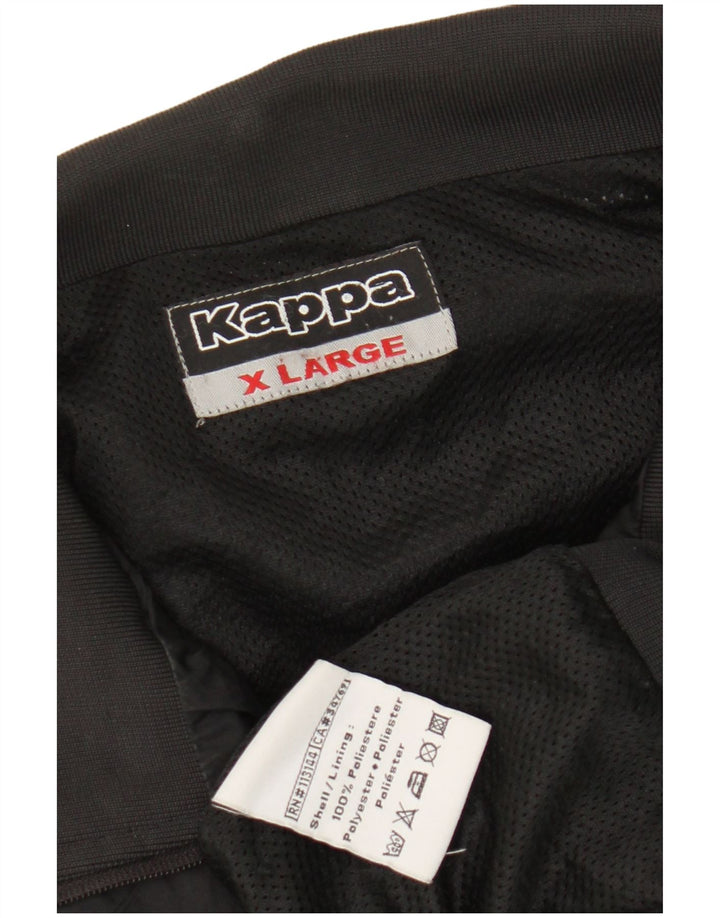 Kappa Herre grafisk træningsdragt Topjakke XL Sort Polyester