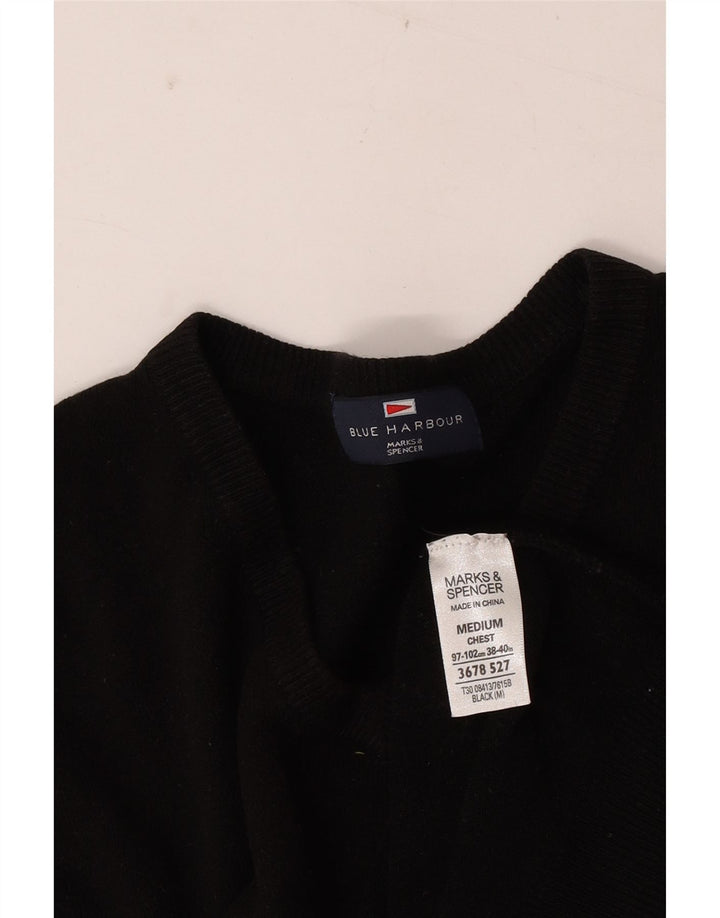 Marks & Spencer Herre V-hals sweater UK 38/40 Medium Sort