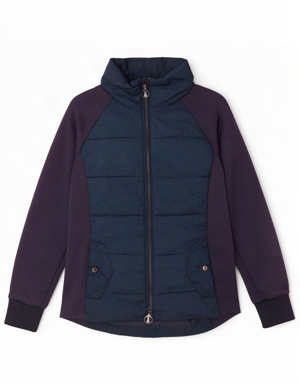 Barbour træningsdragt topjakke til kvinder UK 12 Medium Navy Blue Colourblock