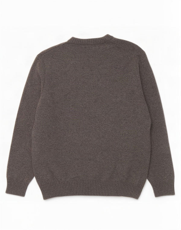 Marlboro Classics Womens V-Neck Jumper Sweater XL Grey Wool