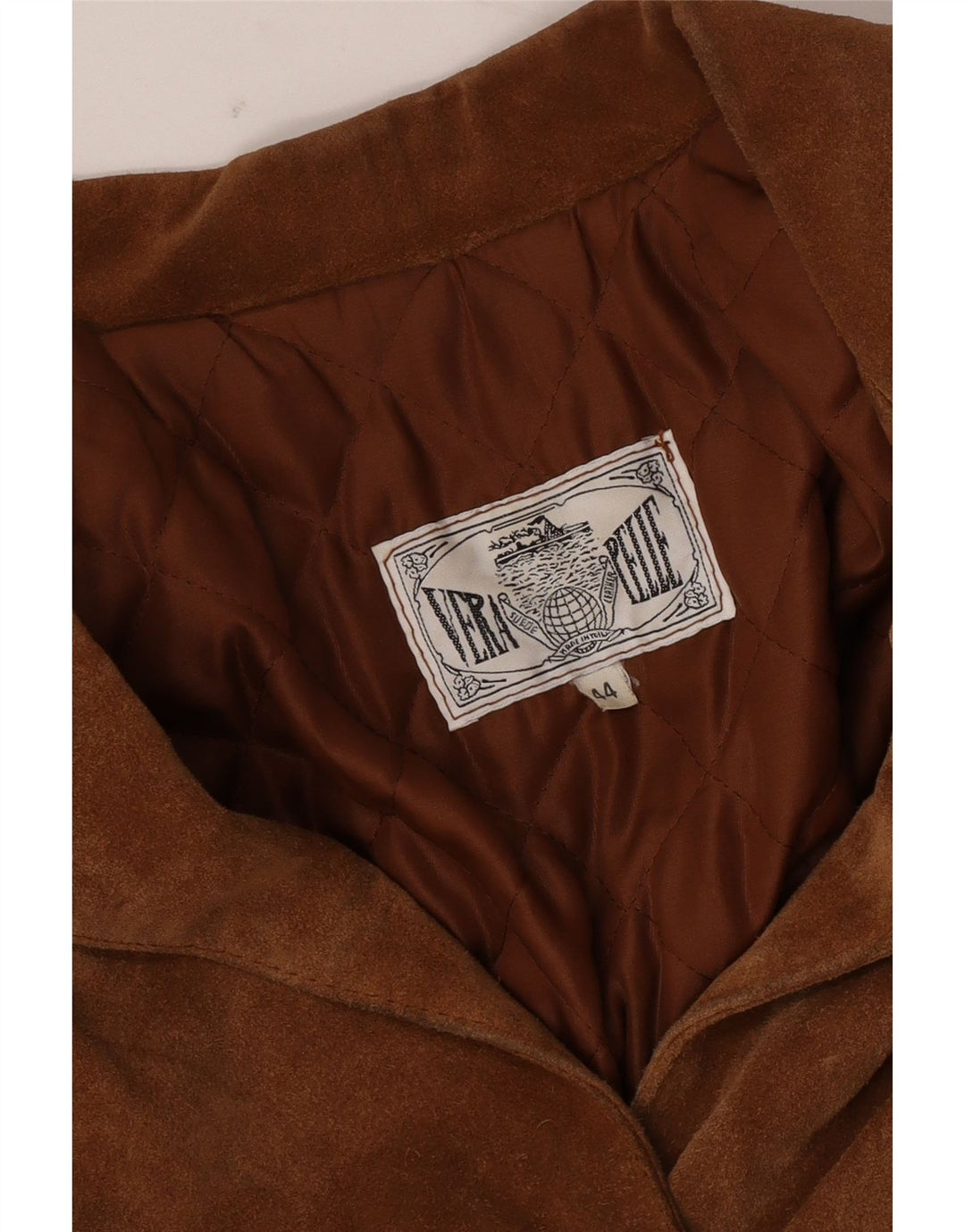 Vintage dame ruskindsjakke IT 44 medium brunt læder