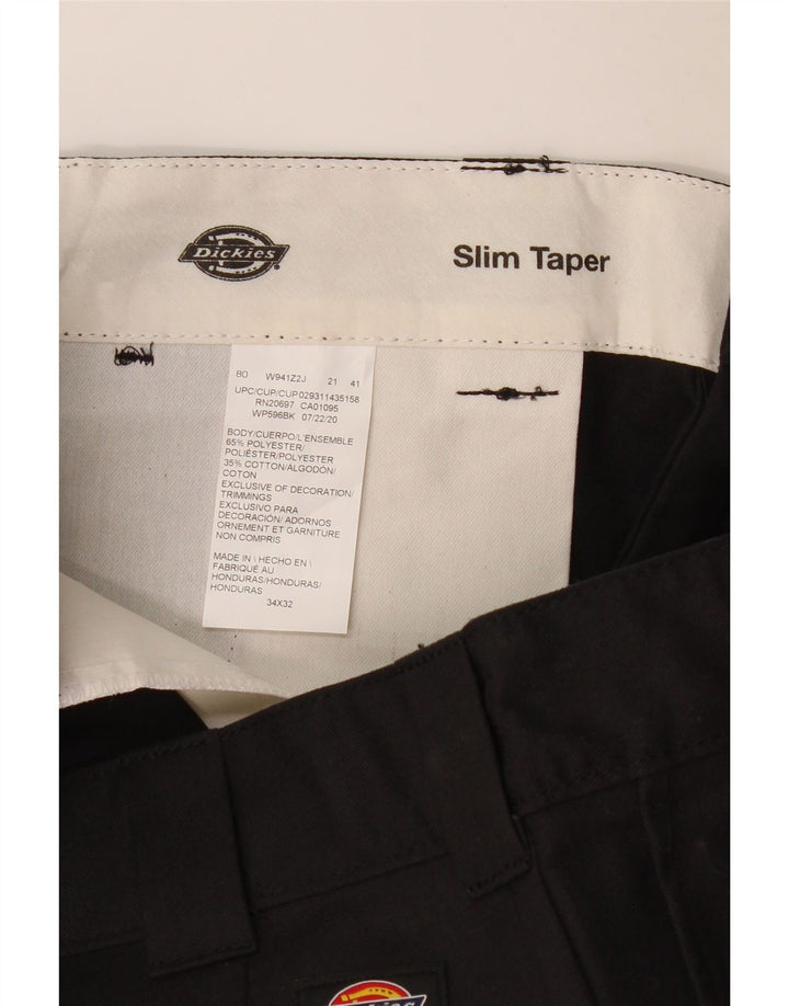 DICKIES Herre Slim Tapered Cargo Bukser W34 L32 Sort Polyester