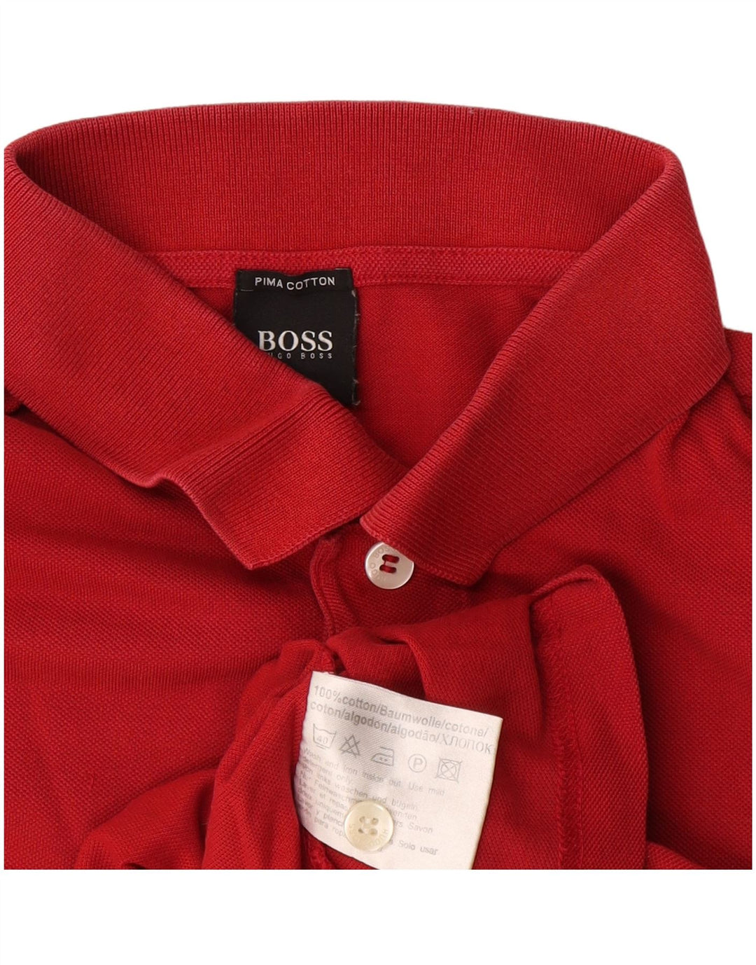 Hugo Boss herre poloshirt Medium rød bomuld
