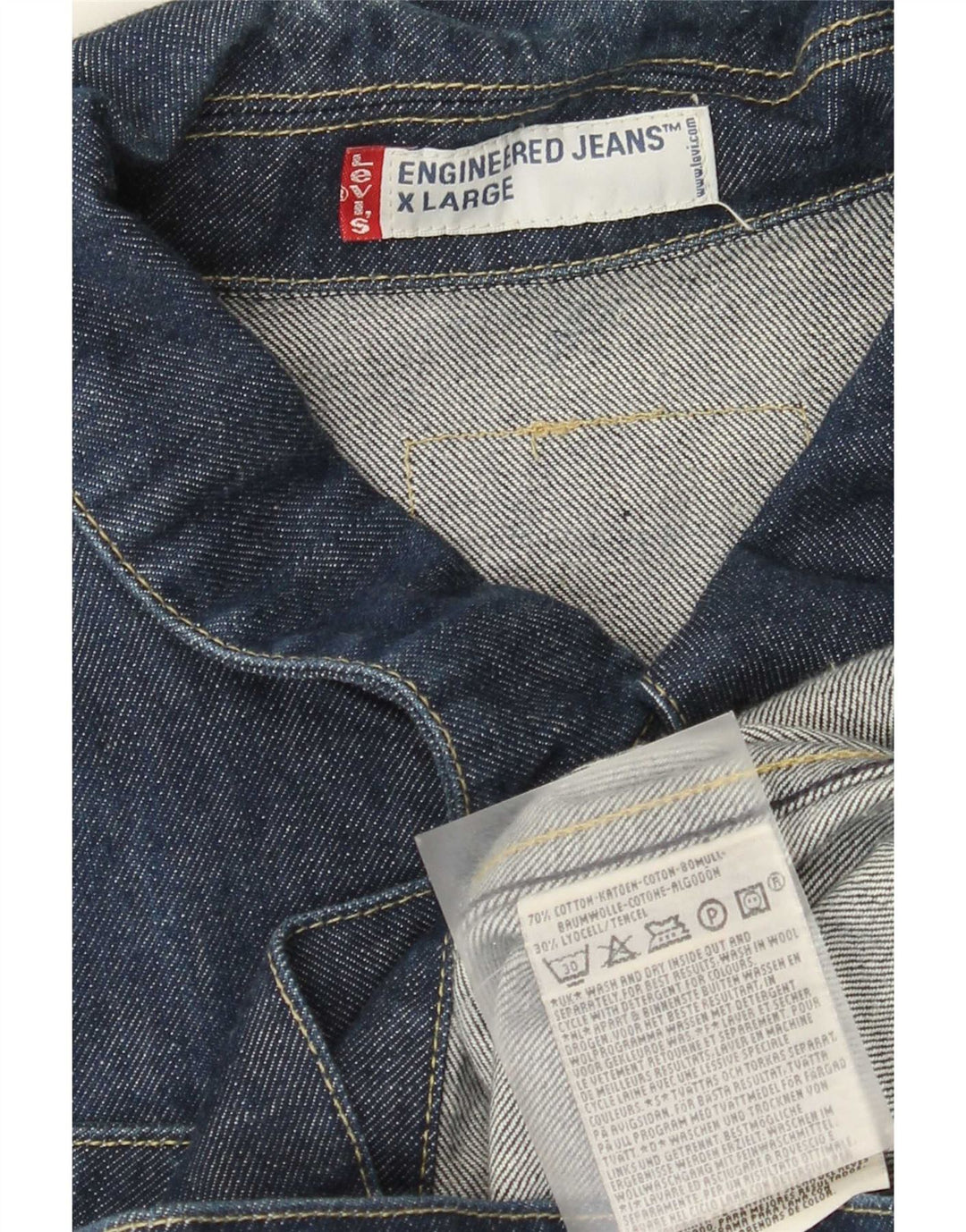 Levi's Dame denimjakke UK 42 XL Marineblå Bomuld
