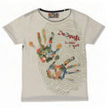 Desigual Dame Grafisk T-Shirt Top UK 14 Medium White