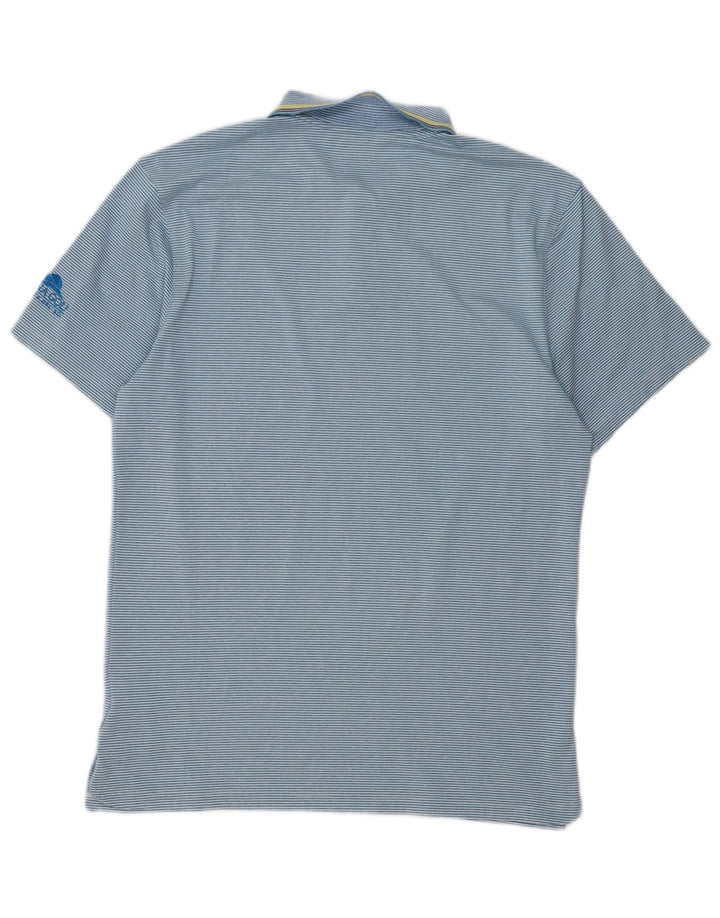 Nike Dri Fit poloshirt til mænd, lille blå stribet polyester