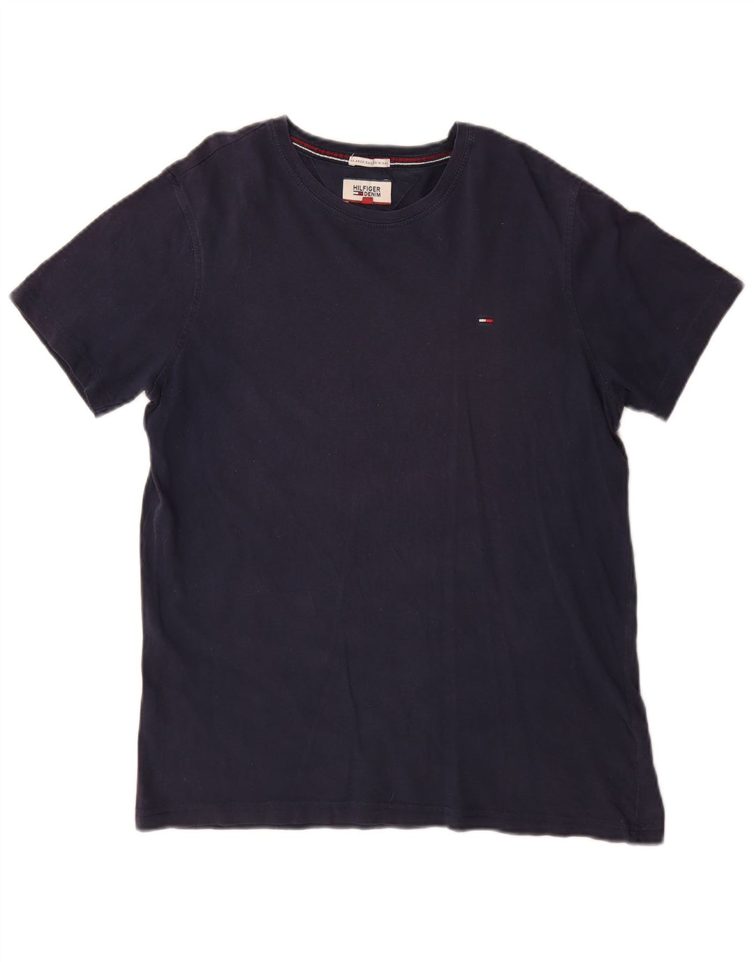 Tommy Hilfiger Herre T-Shirt Top Stor Marineblå