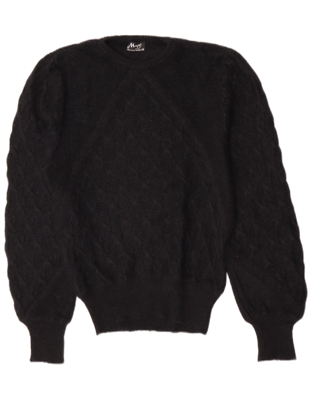 Meggi Dame Jumper Sweater EU 40 Medium Sort Mohair