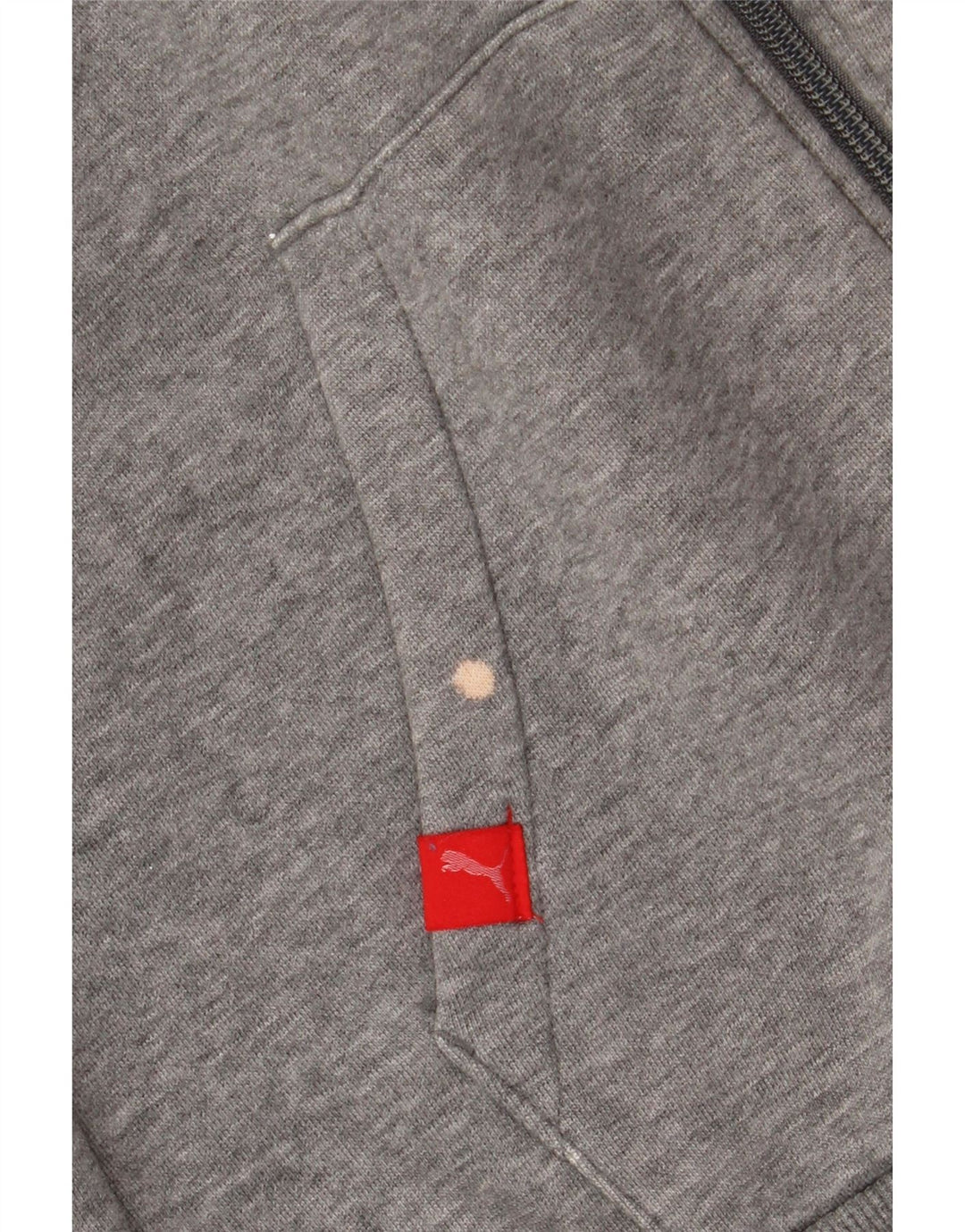 PUMA Mens Tracksuit Top Jacket Small Grey Cotton