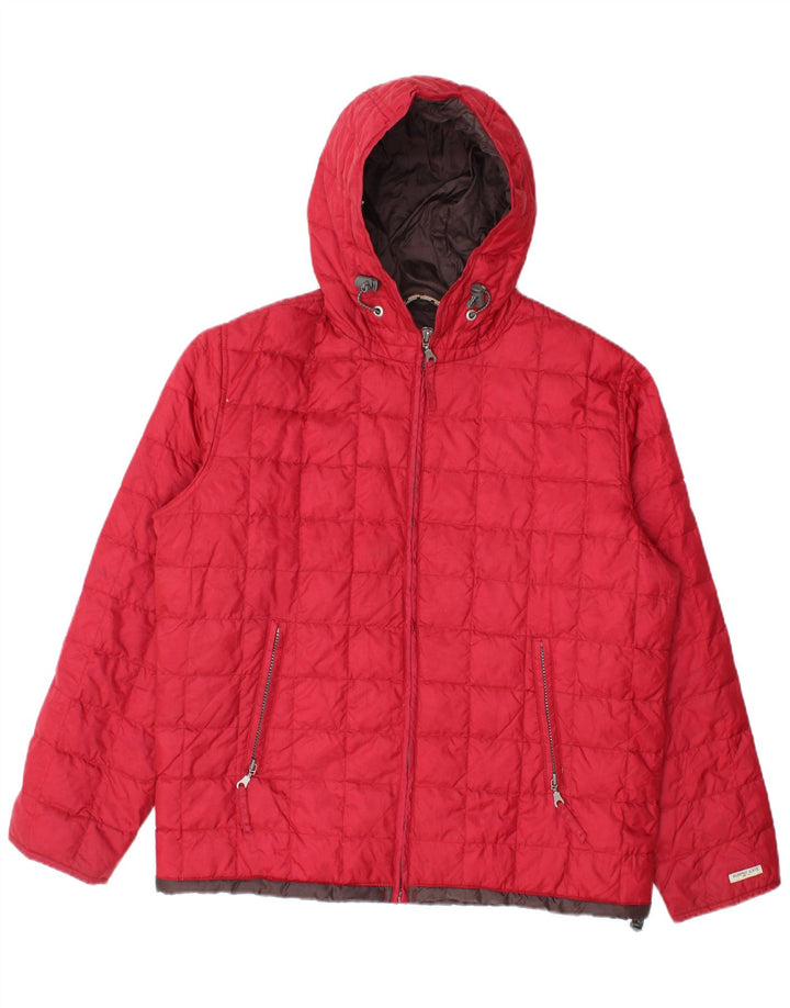 Murphy & Nye Herre hættepolstret jakke UK 38 Medium Rød Nylon