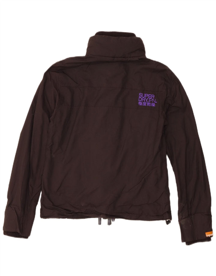 Superdry Regnjakke til kvinder UK 14 Stor sort nylon