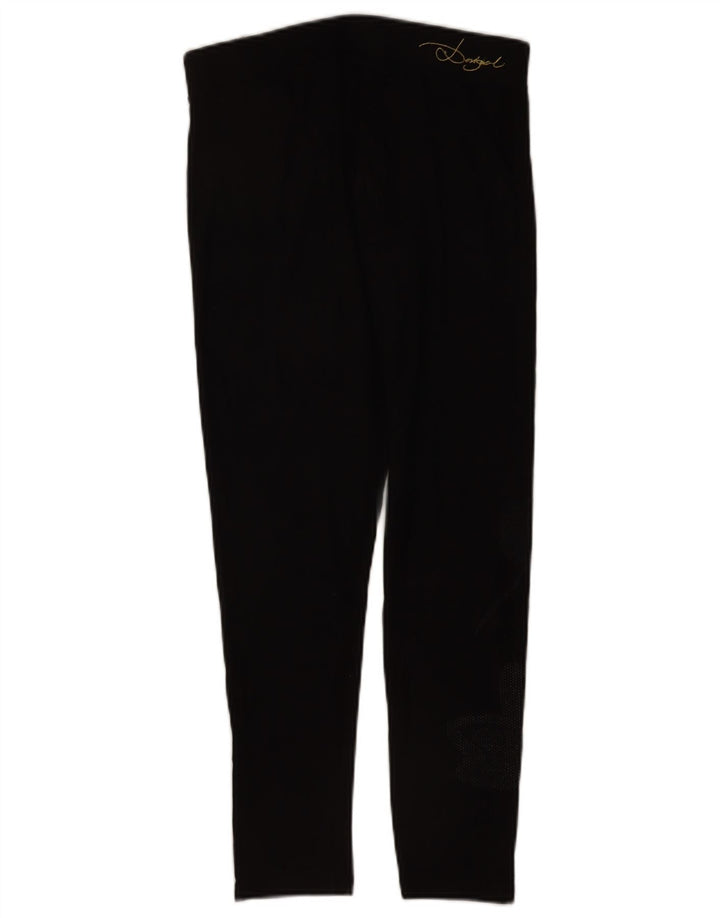 Desigual Kvinders Grafiske Leggings UK 14 Stor sort bomuld