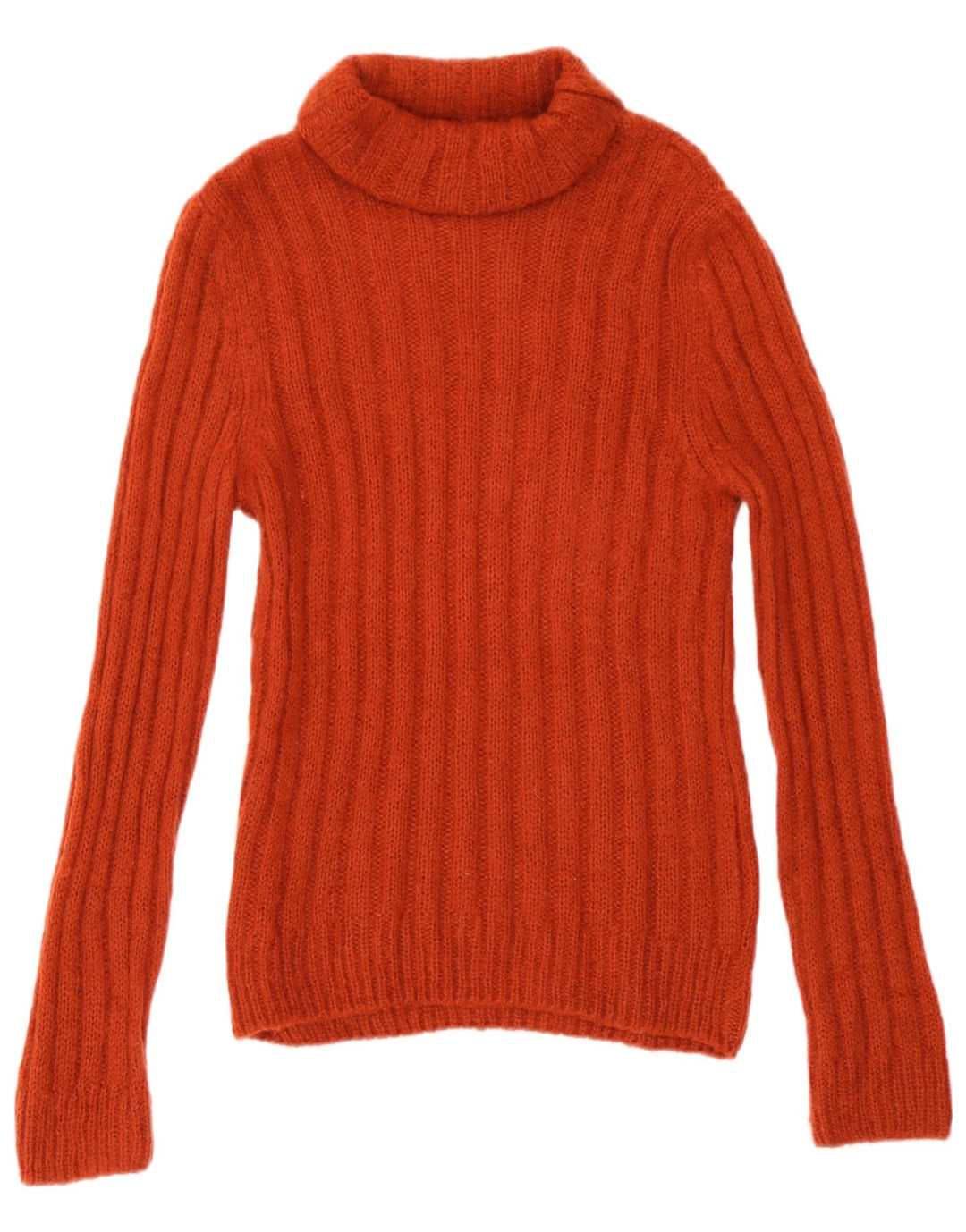 Massimo Dutti Dame Roll Neck Jumper Sweater UK 14 Large Orange