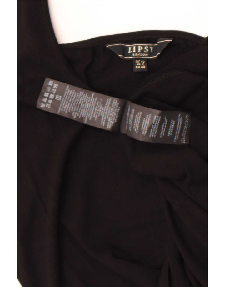 Lipsy Damevest Top UK 12 Medium Black Viscose