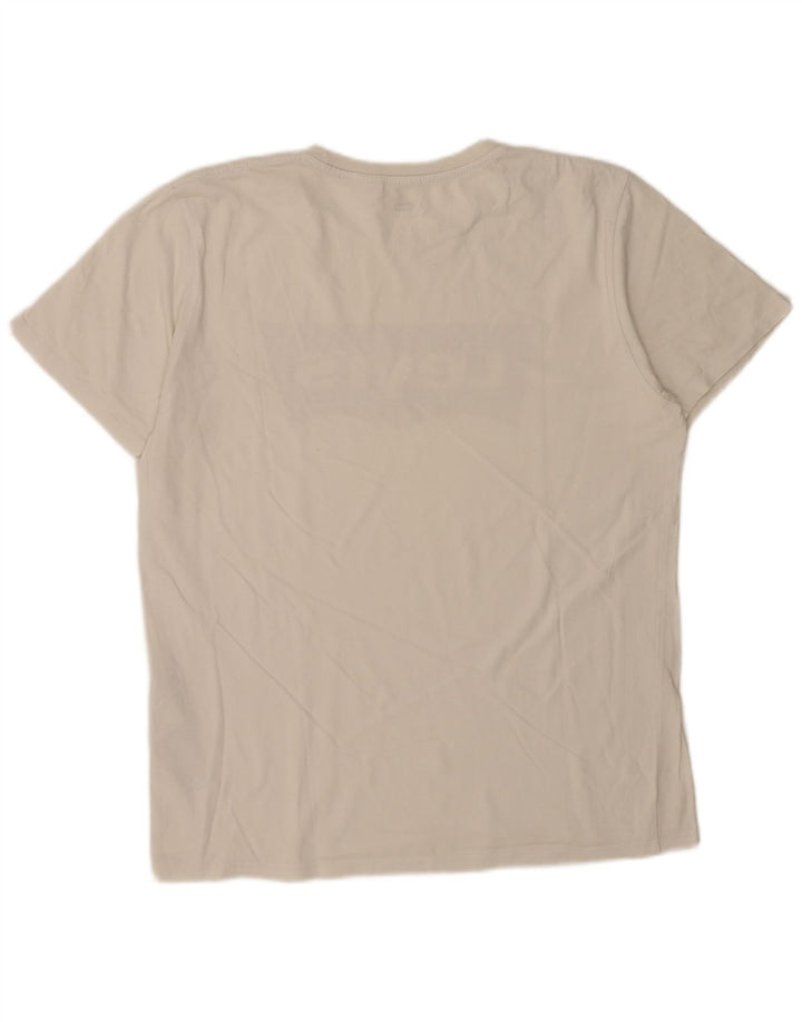 Levi's Herre grafisk T-shirt Top Stor hvid bomuld