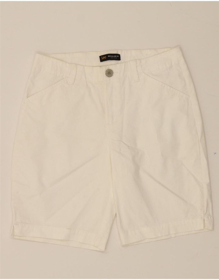 LEE Womens Mid Rise Regular Fit Casual Shorts US 6 Medium W30  White Vintage Lee and Second-Hand Lee from Messina Hembry 
