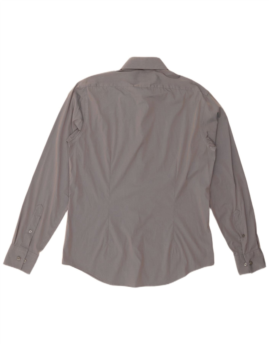 CALVIN KLEIN Herre Slim Fit skjorte str. 40 15 3/4 Medium Grey Bomuld