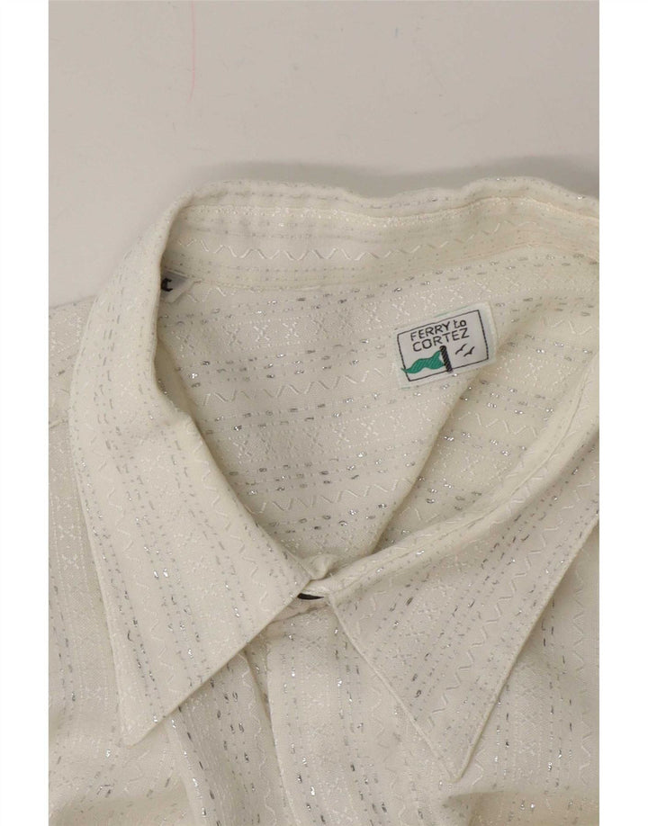 Vintage herreskjorte stor hvid stribet