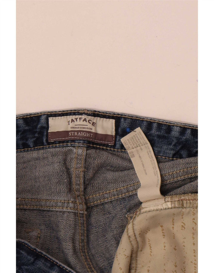 Fat Face Herre Straight Jeans W34 L34 Blå Bomuld