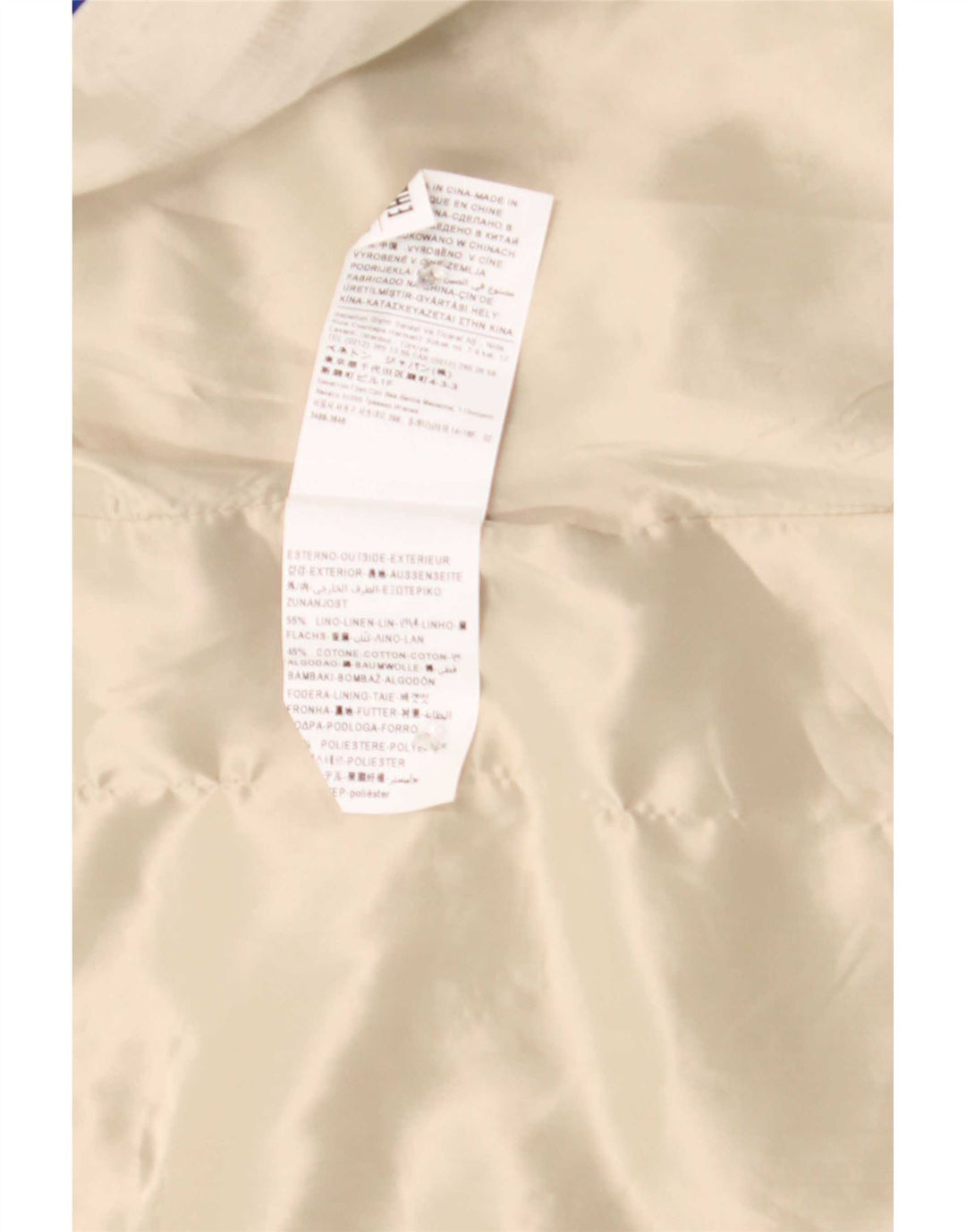 Benetton Dame Overfrakke UK 12 Medium Beige Linned