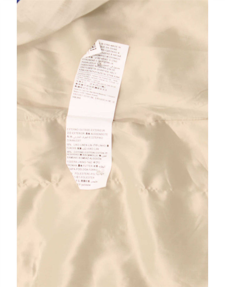 Benetton Dame Overfrakke UK 12 Medium Beige Linned