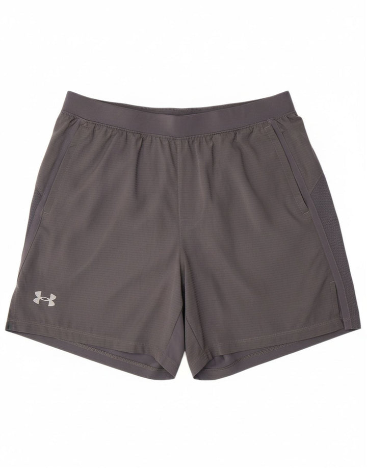 UNDER ARMOUR Mens Graphic Sport Shorts Large  Grey Polyester